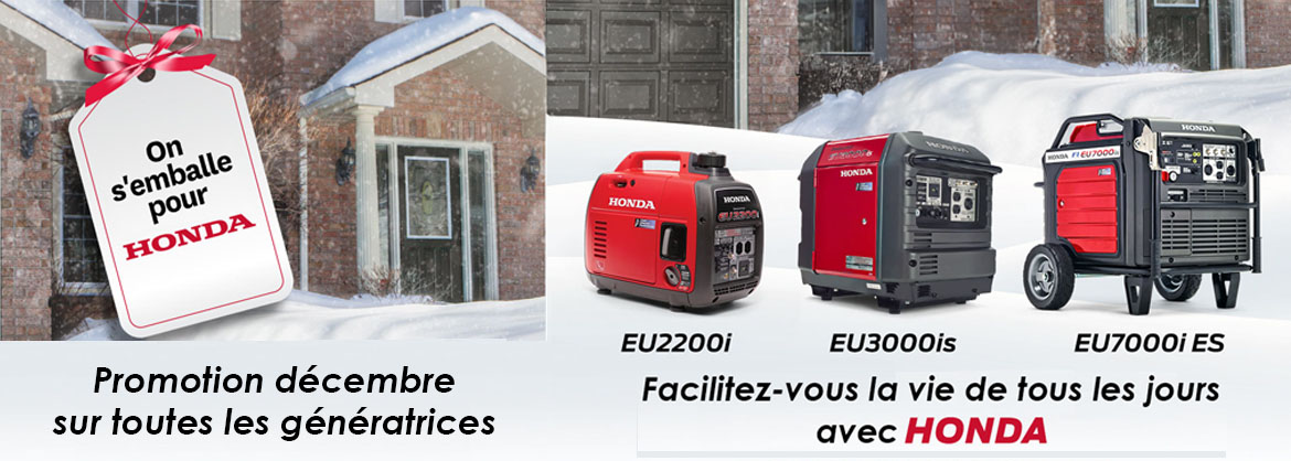 Promotion December 2023 Honda Generators